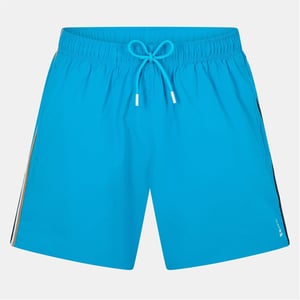 Men's Boss Solid Patterned Iconic Swim Trunk in Turquoise/Aqua