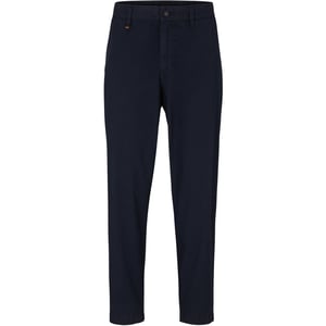 Men's Boss Statum Solid Patterned Straight Chinos in Dark Blue