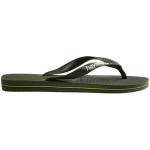 Women's Havaianas Hav. Brasil Logo Ruby Red Ruby Red Flip Flops in .Green