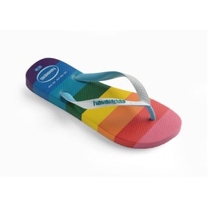 Women's Havaianas Hav. Top Pride Allover Blue 35 36 Flip Flops in Blue