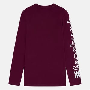 Men's Fenchurch Walsh Regular Fit Long Sleeve T-Shirt in Burgundy