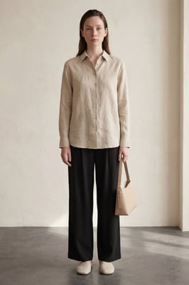 Comfort Plissé Rechte Pantalon