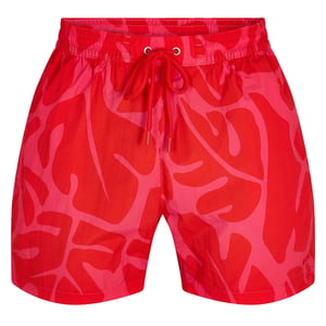 Men's Boss Bari Swim Shorts, Comfortable Elasticated Waist in Dark Pink