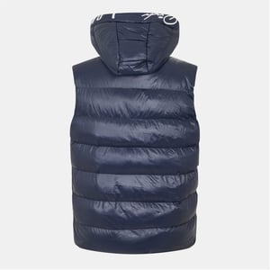 Men's Born Rich Karns Hooded Drawstring Zipped Pocket Puffer Coat in Dark Navy