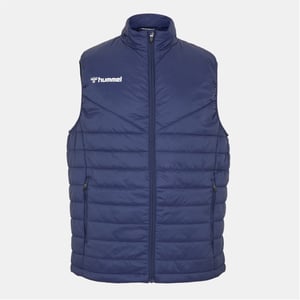 Men's Hummel Solid Patterned Zipped Pocket Gilet in Navy