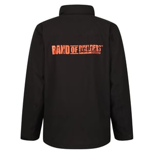 Men's Regatta Solid Patterned Softshell Jacket with Lettering in Black