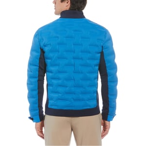 Men's Original Penguin Lsflzp Penguin Mock Neck Performance Jacket in Black Iris