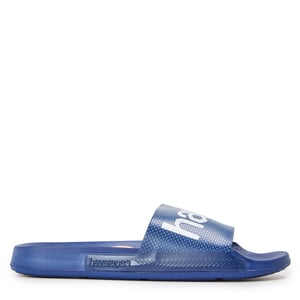 Women's Havaianas Classic Logomania Black Flip Flops in Navy Blue
