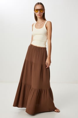 Hoge Taille A-Lijn Maxirok