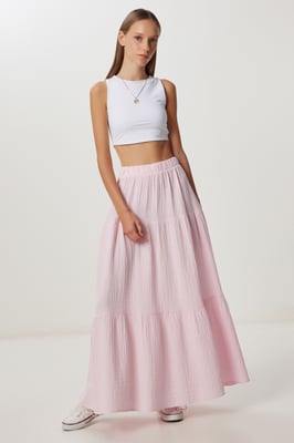 Hoge Taille A-Lijn Maxi Rok
