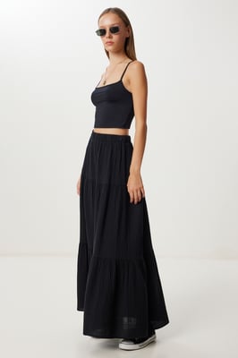 Hoge Taille A-Lijn Maxi Rok