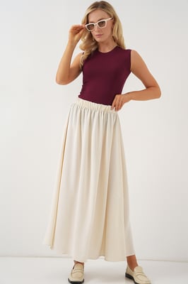 Maxi Rok met Elastische Taille