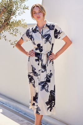 Patroon Midi Shirtjurk