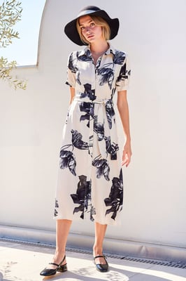 Patroon Midi Shirtjurk