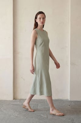 Rugdetail Midi-jurk
