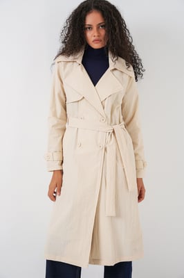 Dubbelzijdige Lange Trenchcoat met Zakjes