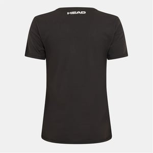 Women's Head Printed Logo Crew Neck Short Sleeve Jersey T-Shirt in Black