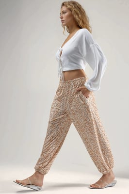 Zebra Print Lage Taille Joggingbroek