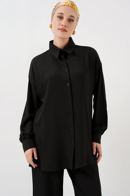 Gestructureerde Brei Co-Ord Set met Kraag