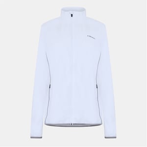 Women's Head Club Solid Patterned Full Zipper Track Jacket with Logo in .White