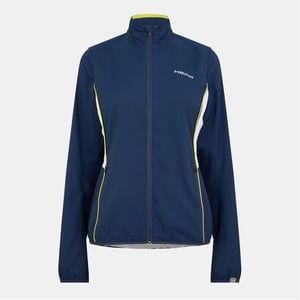 Women's Head Club Solid Patterned Full Zipper Track Jacket with Logo in .Blue