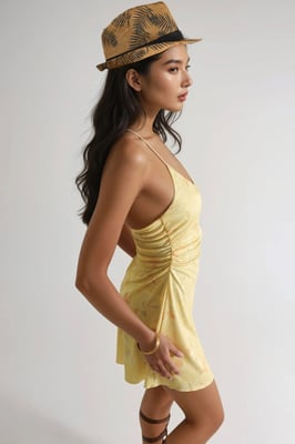 Bloemige Halter Nek Mini Jurk