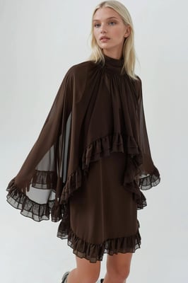 Elegante Coltrui Mini-jurk met Rimpeldetail