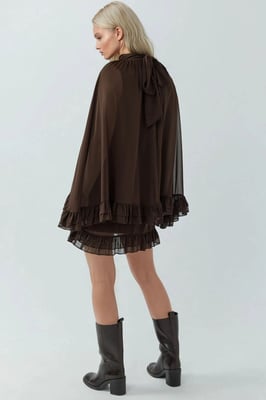 Elegante Coltrui Mini-jurk met Rimpeldetail