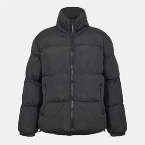Men's 274 Studio Solid Patterned Zipped Pocket Puffer Jacket in Black