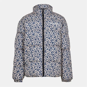 Men's NY Concept Conc Barque Floral Patterned Puffer Jacket with Zipped Pocket in Multi
