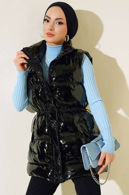 Glanzende Puffer Vest