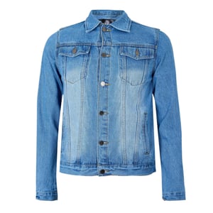 Men's Criminal Damage Tape Denim Jacket in Blue