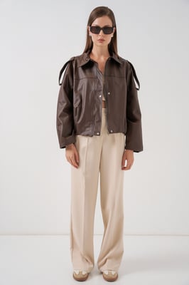 Överdimensionerad zip-up jacka