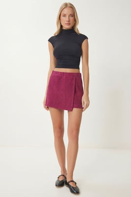 Hoge Taille Mini Gepaneerde Rok