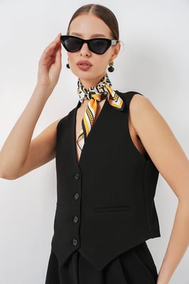 V-hals Crêpe Gilet