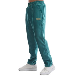 Men's Avirex Cypress Ribbed Straight Track Pants in Green