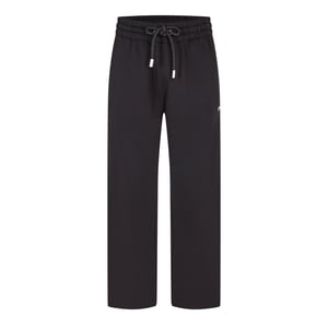 Men's Off White Slim Fit Jogging Bottoms in Black