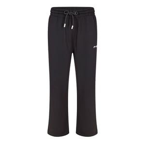 Men's Off White Slim Fit Jogging Bottoms in Black