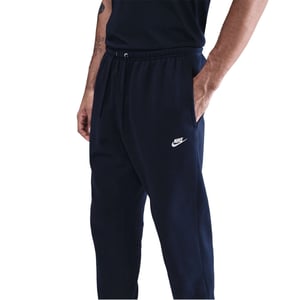 Men's Nike Club Slim Solid Patterned Joggers in Obsidian/White