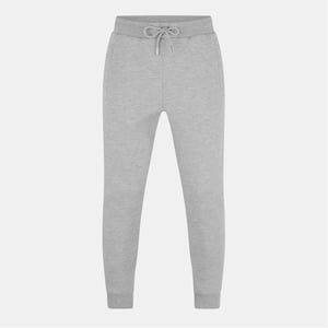 Men's Modern Amusement Palisad Solid Patterned Slim Joggers in Mid Mrl Grey