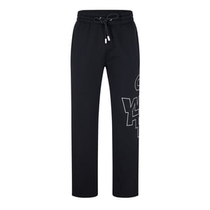Men's Off White Outline Arrow Graphic Print Sweatpants in Black-White