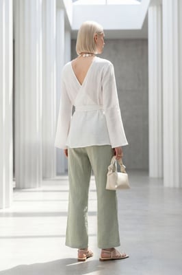 Elastische Taille Rechte Broek
