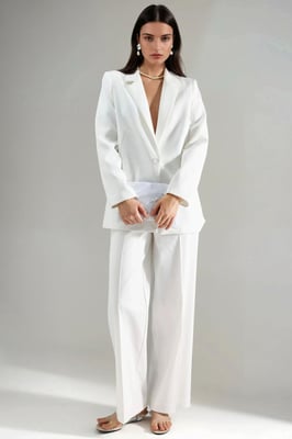 High Waist Straight Leg Bengalin Pants