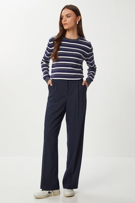 Gestrikte Rechte Pantalon