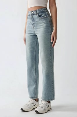 Straight Leg Denim Jeans