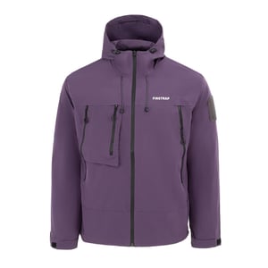 Men's Firetrap Windproof Hooded Long Sleeve Windbreaker in Purple