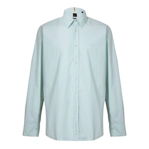 Men's Boss Relegant 6 M Plain Long Sleeve Shirt in Open Blue