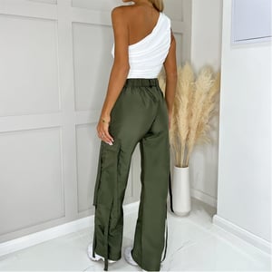 Women's AX Paris Detail Cargo Pants in Khaki