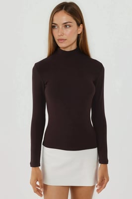 Ultra Zachte Aanraak Slim Fit Coltrui Gebreide Top