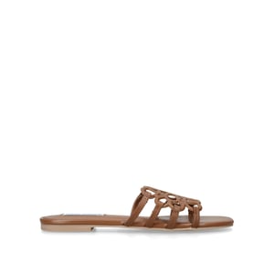 Leather Lotus Tan Sandals